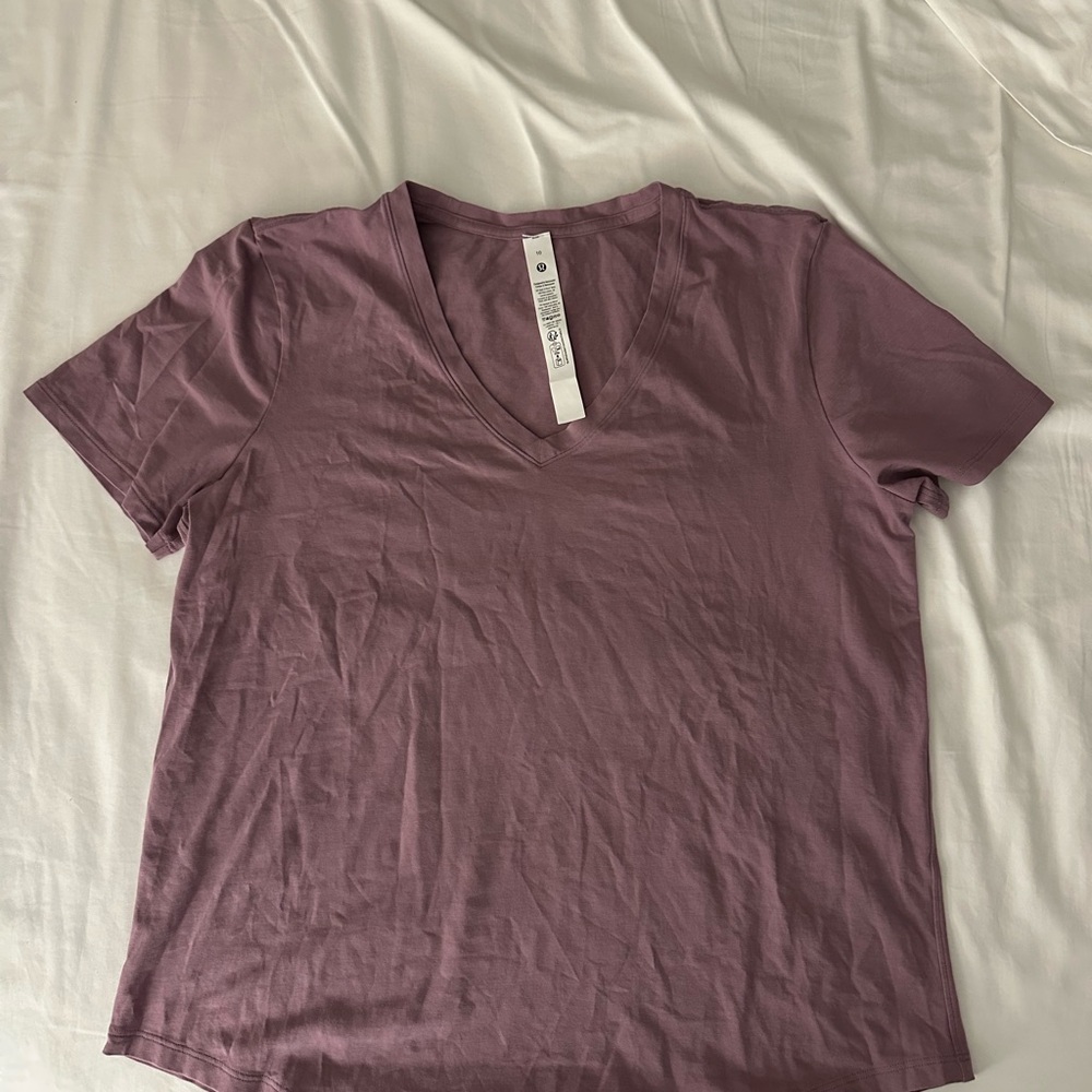 lululemon athletica Purple V-Neck Tee